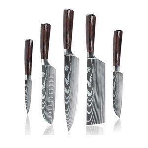 Dfito Kitchen Chef Knife Sets, 3.5-8 Inch Set Boxed Knives 440A Stainless Steel